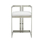 Suki 26 Inch Counter Stool Chair White Faux Leather Stainless Steel By Casagear Home BM317192