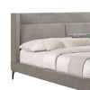 Cid Pie California King Size Bed Pillow Headboard Gray Upholstery Black By Casagear Home BM317203