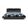 Noe Col King Size Bed with 2 Nightstands Black Pillow Headboard Brown By Casagear Home BM317204