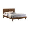 Soer King Size Platform Bed Chevron Pattern Solid Wood Walnut Brown By Casagear Home BM317220