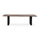 Cid Xue 102 Inch Dining Table Live Edge Rectangular Metal Brown Black By Casagear Home BM317242