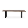 Cid Xue 102 Inch Dining Table Live Edge Rectangular Metal Brown Black By Casagear Home BM317242