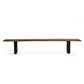 Cid Xue 102 Inch Dining Bench Brown Live Edge Rectangular Top Black Metal By Casagear Home BM317243