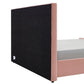 Tini Queen Platform Bed Vertical Channel Tufted Upholstery Pink By Casagear Home BM317245