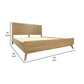 Cid Allie Queen Platform Bed Panel Headboard Walnut Brown Acacia Wood By Casagear Home BM317249