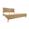 Cid Allie Queen Platform Bed, Panel Headboard, Walnut Brown Acacia Wood By Casagear Home