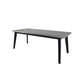 Eni 79 Inch Outdoor Dining Table Natural Gray Concrete Acacia Wood Black By Casagear Home BM317263