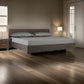 Sano Queen Platform Bed Solid Aged Oak Panel Dark Brown Oil Rubbed Finish By Casagear Home BM317268