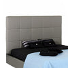 King Size Platform Bed Lift Storage Grid Faux Leather Upholstery Gray By Casagear Home BM317273