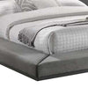 Noe Ruby Queen Bed with Built in Nightstands Low Height Gray Upholstery By Casagear Home BM317307