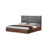 Xico California King Platform Bed Panel Headboard Concrete Gray Brown By Casagear Home BM317311