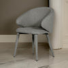 22 Inch Dining Side Chair Set of 2 Wingback Plush Gray Linen Upholstery By Casagear Home BM317316