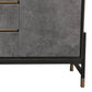 Cid Rue 59 Inch Buffet Sideboard 2 Cabinets 3 Drawers Black Brown Gold By Casagear Home BM317319