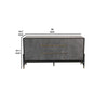 Cid Rue 59 Inch Buffet Sideboard 2 Cabinets 3 Drawers Black Brown Gold By Casagear Home BM317319