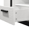 Sda 71 Inch TV Media Console Door Cabinets Drawers Black Handles White By Casagear Home BM317342