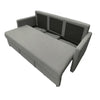 Dele 89 Inch Convertible Sleeper Sofa with Inner Storage Gray Linen By Casagear Home BM317358