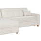 Masy 100 Inch Convertible Sleeper Sectional Sofa with Storage Chaise White By Casagear Home BM317359