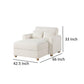 Masy 66 Inch Sleeper Sectional Lounge Chair Storage Chaise White By Casagear Home BM317363