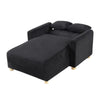 Masy 66 Inch Sleeper Sectional Lounge Chair Storage Chaise Black By Casagear Home BM317364