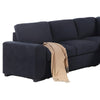 Leni 118 Inch Sleeper Sectional Sofa with Right Facing Chaise Gray Woven By Casagear Home BM317373