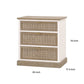 30 Inch Accent Cabinet 3 Brown Basket Woven Drawer Fronts Solid Oak Wood By Casagear Home BM317380