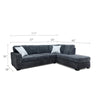 Rosy 77 Inch Sectional Sofa with L Shape Reversible Chaise Gray Chenille By Casagear Home BM317389