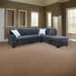 Rosy 77 Inch Sectional Sofa with L Shape Reversible Chaise Gray Chenille By Casagear Home BM317389