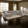 Zia 93 Inch Wide Sectional Sofa with Double Chaise Pillows Gray Chenille By Casagear Home BM317391