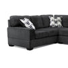 Zia 93 Inch Wide Sectional Sofa with Double Chaise Pillows Black Chenille By Casagear Home BM317393