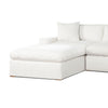 Dexy 119 Inch 4pc L Shape Modular Sectional Sofa Ivory Teddy Fabric By Casagear Home BM317396