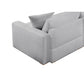 Dexy 84 Inch 3pc Modular Sectional Sofa 2 Pillows Light Gray Teddy Fabric By Casagear Home BM317397