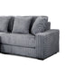 Lsy 2pc Oversize Sectional Sofa Reversible Chaise Gray Jumbo Corduroy By Casagear Home BM317405