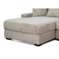 Lsy 2pc Oversize Sectional Sofa Reversible Chaise Beige Jumbo Corduroy By Casagear Home BM317406