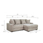 Lsy 2pc Oversize Sectional Sofa Reversible Chaise Beige Jumbo Corduroy By Casagear Home BM317406