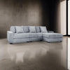 Lsy 3pc Oversize Sectional Sofa Reversible Chaise Gray Jumbo Corduroy By Casagear Home BM317408