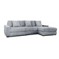 Lsy 3pc Oversize Sectional Sofa, Reversible Chaise, Gray Jumbo Corduroy
 By Casagear Home