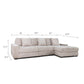 Lsy 3pc Oversize Sectional Sofa Reversible Chaise Beige Jumbo Corduroy By Casagear Home BM317409