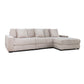 Lsy 3pc Oversize Sectional Sofa, Reversible Chaise, Beige Jumbo Corduroy
 By Casagear Home