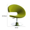 Cid Rory 26 Inch Lounge Chair Adjustable Height Green Fabric Metal Wood By Casagear Home BM317417