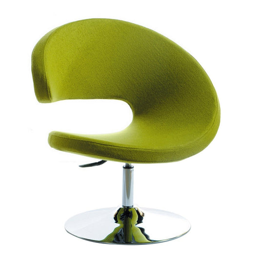 Cid Rory 26 Inch Lounge Chair, Adjustable Height, Green Fabric, Metal, Wood By Casagear Home