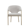 Cid Kasa 23 Inch Dining Chair Off White Fabric Wingback Antique Brass By Casagear Home BM317428