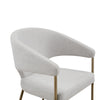 Cid Kasa 23 Inch Dining Chair Off White Fabric Wingback Antique Brass By Casagear Home BM317428