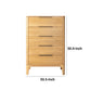 Cid Jima 50 Inch Tall Chest 4 Drawers Solid Wood in Natural Oak Finish By Casagear Home BM317437