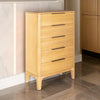 Cid Jima 50 Inch Tall Chest 4 Drawers Solid Wood in Natural Oak Finish By Casagear Home BM317437