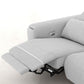 Yoha 84 Inch Loveseat Power Recliner Adjustable Light Gray Polyester By Casagear Home BM317441