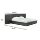 Cid Lime Queen Platform Bed 2 Drawers Wall Headboard Dark Gray Finish By Casagear Home BM317451