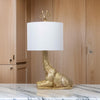 25 Inch Table Lamp Jungle African Giraffe Statuette Gold Metal Base By Casagear Home BM317471