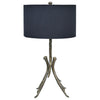 31 Inch Modern Table Lamp Black Drum Shade Unique Gilt Base Bronze Metal By Casagear Home BM317472