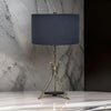 31 Inch Modern Table Lamp Black Drum Shade Unique Gilt Base Bronze Metal By Casagear Home BM317472