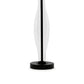 29 Inch Table Lamp Set of 2 Clear Glass Base Cream Drum Shade Black By Casagear Home BM317492